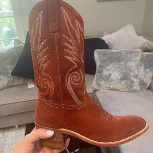 Frye Suede Leather Cowgirl Boots!